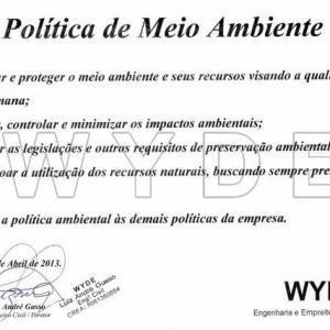 WYDE define nova POLÍTICA DE MEIO AMBIENTE