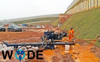 Execução de dreno sub horizontal profundo Execução de dreno sub horizontal profundo